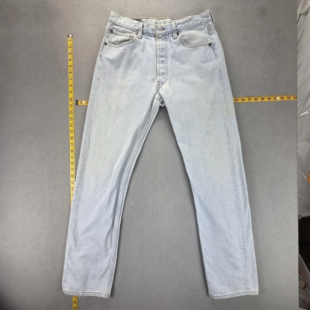 Vintage Levis 501 Jeans Mens Blue Made In USA 90s Button‎ Straight Fits 29x33